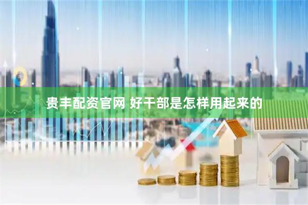 贵丰配资官网 好干部是怎样用起来的