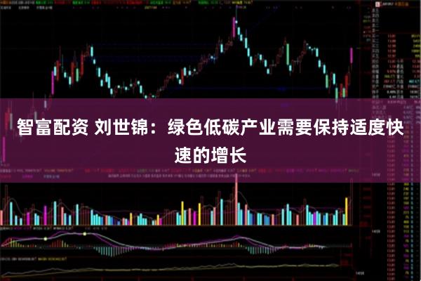 智富配资 刘世锦：绿色低碳产业需要保持适度快速的增长