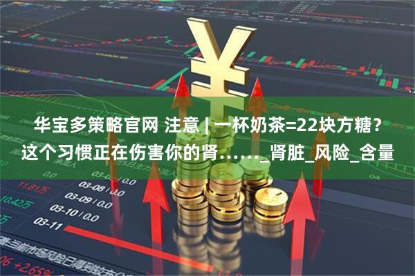 华宝多策略官网 注意 | 一杯奶茶=22块方糖？这个习惯正在伤害你的肾……_肾脏_风险_含量